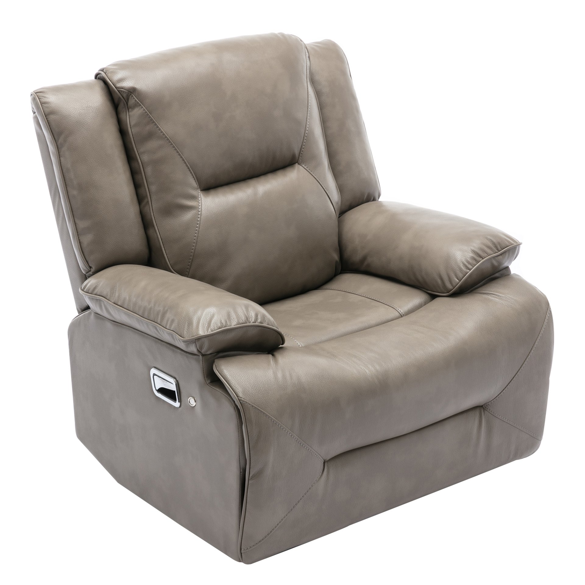 360° Swivel And Rocking Home Theater Recliner Manual Recliner Chair With A Led Light Strip For Living Room - Gray - Image 10