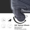 Luggage 4 Piece Lightweight Suitcase With Rotating Wheels, 24" And 28" With Tsa Lock, (16/20/24/28) - Black - Image 6