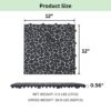 Interlocking Deck Tiles Plastic Waterproof Outdoor All Weather Anti-Slip Bathroom Shower Balcony Porch Strong Weight Capacity Upto 440 Lbs, Pebble Stone Pattern Pack Of 60 - Black - Image 3