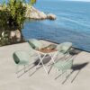 2 Piece Durable Single Chair With Mesh Hollow Out Design - Light Green - Image 15