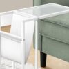 Accent Table, C - Shaped, Contemporary And Modern - White - Image 4