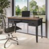 Essex - Writing Desk - Black, Whiskey - Image 2