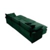 Oversized Modular Cushion Sofa Set With Portable Ottoman Corduroy L Shaped Low Back Deep Seating - Green - Image 15