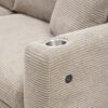 Oversized Sectional L Shaped Cloud Couch With USB Charging Port Cup Holder Deep And Wide Seat Sofa With Chaise Comfy - Khaki - Image 10