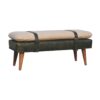 Buffalo - Hide Leather Bench - Olive Green - Image 6