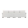 Modern U-Shaped Sectional Sofa With Waist Pillows, 6 Seat Upholstered Symmetrical Sofa Furniture, Sleeper Sofa Couch With Chaise Lounge - White - Image 6