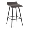 Ale - Contemporary Fixed Height Counter Stool (Set of 2) - Black / Espresso - Image 2