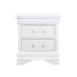 Charlston - Nightstand With LED - White