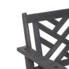 Alejandro - Acacia Wood Porch Swing With Slat Panel Seating - Dark Gray - Image 12