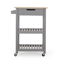 Tattnall - Kitchen Cart With Wheels - Gray