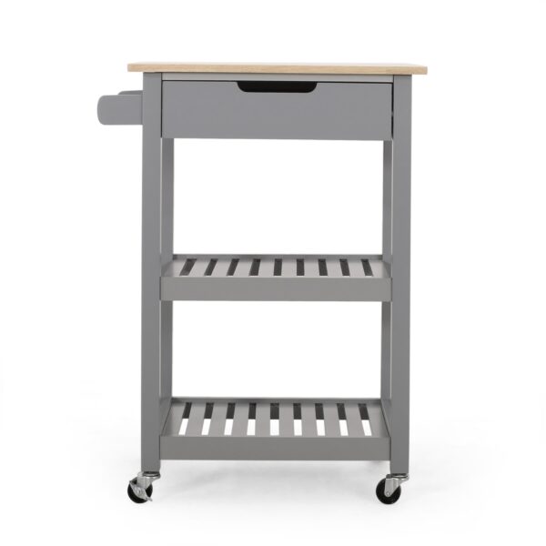 Tattnall - Kitchen Cart With Wheels - Gray