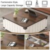 Farmhouse Style Lift Top Coffee Table With Storage And Charging Station - White Wood - Image 9