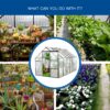 Polycarbonate Greenhouse Raised Base And Anchor Aluminum Heavy Duty Walk-In Greenhouses For Outdoor Backyard In All Season - Black - Image 9