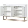 Modern Sideboard Elegant Buffet Cabinet With Large Storage Space For Dining Room, Entryway - White - Image 16