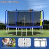 168.11" Trampoline With Basketball Hoop, Astm Approved Reinforced Type Outdoor Trampoline With Enclosure Net - Blue - Image 8