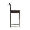 Outdoor Barstool With Hand Crafted Details (Set of 2) - Dark Brown - Image 6