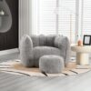 Soft Bean Bag Chair With High Resilient Foam (Chips) - Gray - Image 16