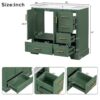 Traditional Bathroom Vanity With Resin Sink Combo Set, Bathroom Cabinet With Two Doors And Four Drawers - Green - Image 11