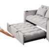 Multi Functional Sofa Bed With Cup Holder And USB Port For Living Room Or Apartments - Gray - Image 19