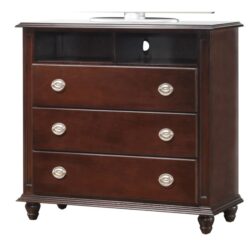 Media Storage Chest Elegant - Cappuccino