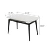 Modern Extendable Round Dining Table With Sintered Stone Top - White / Black - Image 4