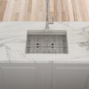 Single Bowl Undermount Workstation Kitchen Sink 23" X 19" X 10" With Accessories - Brushed Nickel - Image 4