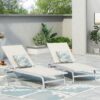 Modern Outdoor Finn Chaise Lounge With Comfort Mesh - White - Image 5