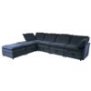 Versatile 6 Piece Modular Sofa Bed With Storage, Stylish Faux Double Layer Cushions, Comfortable & Durable Design, Perfect For Any Living Space - Dark Blue - Image 14