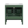 Bathroom Vanity With Single Sink, Combination Under Counter Sink, Bathroom Storage Cabinet With 2 Doors And A Drawer, Soft Closure, Multifunctional Storage - Green - Image 11