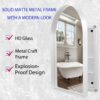 Arched Recessed Medicine Cabinet, Metal Framed Bathroom Wall Cabinet With Mirror And Adjustable Shelves, Wall Mirror With Storage For Bathroom - White - Image 5