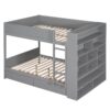 Full Over Full Bunk Bed With 2 Drawers And Multi-Layer Cabinet - Gray - Image 6