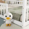 Double Twin House-Style Floor Bed With Fence, Guardrails, Without Door - White - Image 6