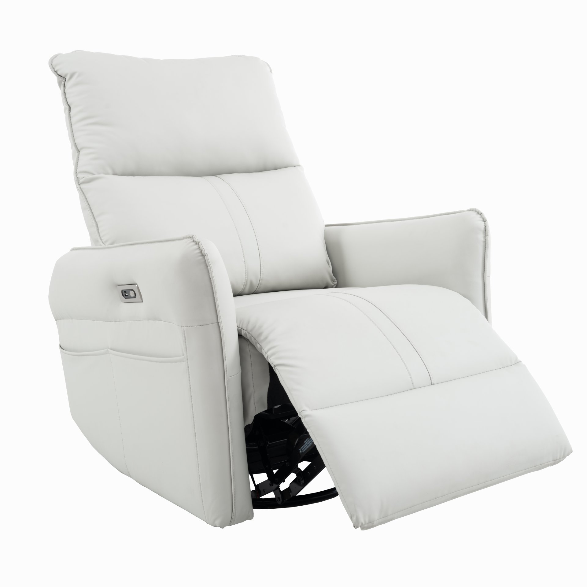 29.92" 270 Power Swivel Rocker Recliner Chair, Electric Glider Reclining Sofa With USB Ports, Power Swivel Glider, Rocking Chair Nursery Recliners For Living Room Bedroom - Light Gray - Image 14
