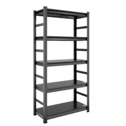 Storage Shelves 5 Tier Heavy Duty Metal Adjustable Shelving Units And Storage Rack Kitchen Garage Shelf - Black