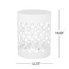 Outdoor Metal End Table Large - White - Image 3