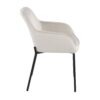 Daniella - Contemporary Dining Chair (Set of 2) - Cream / Black - Image 3