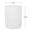 Outdoor Lightweight Concrete, Side Table - Antique White - Image 3