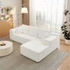 Cloud Sectional Couch With L Shape Chaise, Deep Seat - White - Image 6