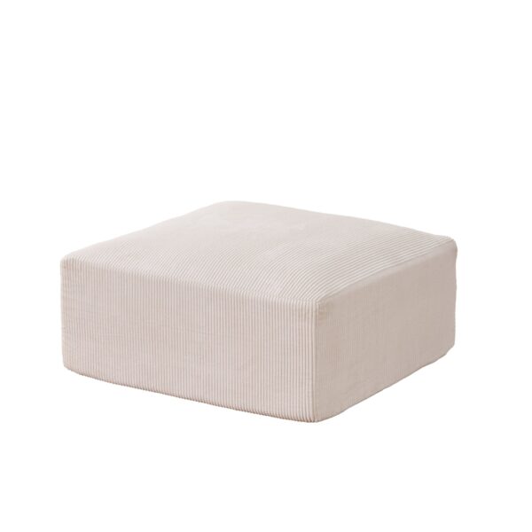 Modular Sectional Sofa, L Shape With Extra Wide Seat Cushion, USB And Type C Charger, Petal Armrest Design - Beige / White