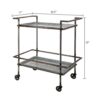 Percy Galvanized Metal Bar Cart - Gray - Image 3