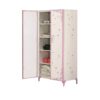Priya II - Synthetic Leather Purple Wardrobe - Purple / White - Image 3