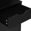 Kitchen Pantry Storage Cabinet, Modern Buffet Cabinet With Kitchen Cart, Tall Kitchen Hutch Cabinet With Microwave Stand, Food Pantry Cabinet With 3 Rattan Doors And Adjustable Shelves - Black - Image 24