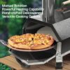 Semi-Automatic 12 Outdoor Pizza Oven Portable Wood Fired Pizza Oven Outdoor Cooking Pizza Maker Portable Pizza Oven For Authentic Stone Baked Pizzas - Black - Image 14
