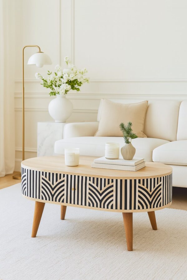 Inlay - Edessa Bone Coffee Table - Oak