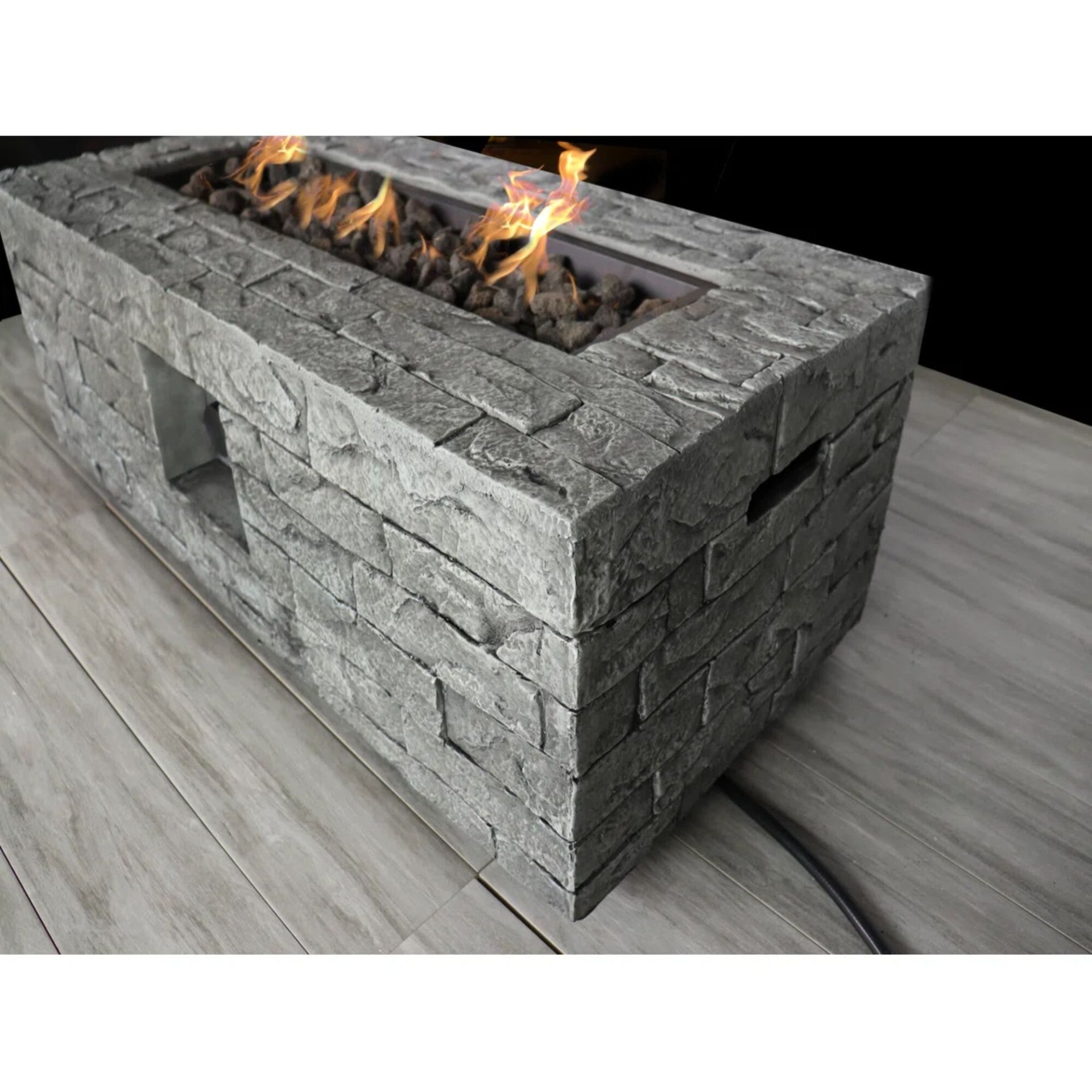 Reinforced - Propane / Gas Fire Pit Table - Stone Gray - Image 8
