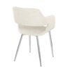 Margarite - Contemporary Dining / Chair (Set of 2) - Chrome / Cream - Image 4