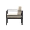Modern Outdoor Lounge Chair With Aluminum Frame And Weather Resistant Cushions - Beige / Black - Image 7