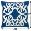 Dora - Vintage Vine Pillow Cover With Matching Back - Indigo - Image 4