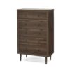 Nystrom - Mid Century Modern 5 Drawer Dresse - Walnut - Image 6