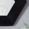 Hexagon Mirror With Solid Wood Frame, Wall Decor For Living Room Bathroom Hallway - Black - Image 7